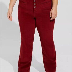 Torrid Slim Boot Corduroy High-Rise Jean - Rhubarb